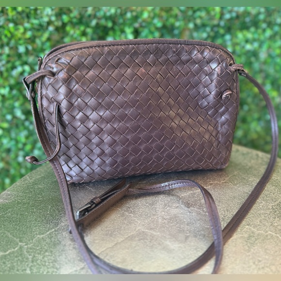 Bottega Veneta Handbags - Bottega Veneta Brown Leather Crossbody